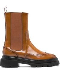 Santoni - Leather Chelsea Boots - Lyst