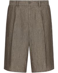 Dolce & Gabbana - Shorts Sartoriali Con Pieghe - Lyst