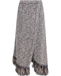 Rabanne - Fringed Asymmetric Skirt - Lyst