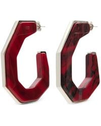 Isabel Marant - Liu Marble-Effect Hoop Earrings - Lyst