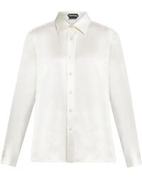 Tom Ford - Long-Sleeve Silk Shirt - Lyst