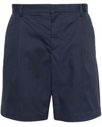 A.P.C. - Pleated Cotton Shorts - Lyst