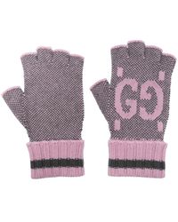 Gucci - GG Motif Fingerless Gloves - Lyst