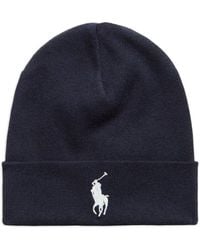 Polo Ralph Lauren - Cotton Embroidered-Logo Beanie - Lyst