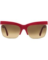 Moncler - X Veronica Leoni Rectangle-frame Sunglasses - Lyst