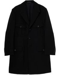 Yohji Yamamoto - Multi-Pocket Single-Breasted Long Jacket - Lyst