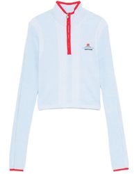 CASABLANCA - Ribbed Zip-Up Sweatshirt - Lyst