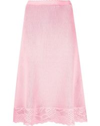 Balenciaga - Pointelle-knit Slip Skirt - Lyst