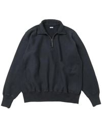 A.PRESSE - Half-Zip Polo-Collar Sweatshirt - Lyst