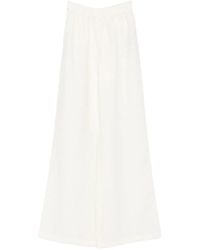 120% Lino - Elastic-Waist Trousers - Lyst