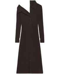 Courreges - Robe Mi-Longue À Boutons Décoratifs - Lyst