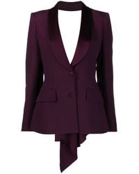 Alberta Ferretti - Cut-Out V-Neck Blazer - Lyst