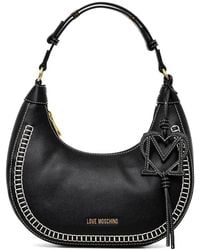 Love Moschino - Logo-Detail Stitched Tote Bag - Lyst