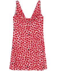 Versace - Mini Robe Nuisette Strawberry Garden Dévoré - Lyst