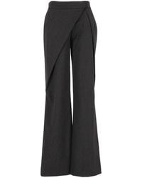 FEDERICA TOSI - Wrap-Front Wide-Leg Trousers - Lyst