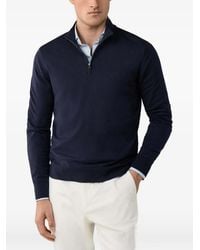 Hackett - Half-Zip Elbow-Patch Sweater - Lyst