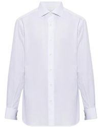 Brioni - French-Cuff Spread-Collar Shirt - Lyst