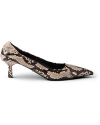 Prada - Printed Ayers Leather Pumps - Lyst