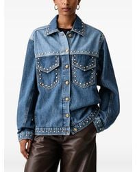 FARM Rio - Stud-Embellished Denim Jacket - Lyst