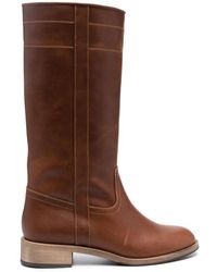 SCAROSSO - Leather Knee-High Boots - Lyst