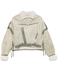 Manokhi - Shearling-collar Leather Jacket - Lyst