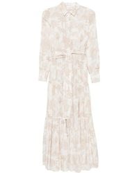 MC2 Saint Barth - Jensen Patterned Tiered Maxi Dress - Lyst