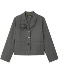 Mini Cream - Star-Patchwork Single-Breasted Jacket - Lyst