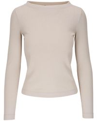Brunello Cucinelli - Ribbed-knit Cotton Top - Lyst