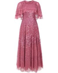 Needle & Thread - Robe-Cape À Coupe Longue - Lyst