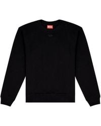 DIESEL - Cotton Sweatshirt With Oval D Embroidery - Lyst