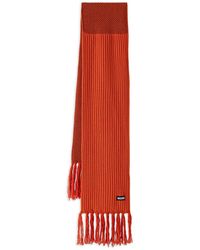 Moschino - Écharpe Nervurée À Franges - Lyst