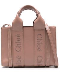 Chloé - Mini Woody Leather Tote Bag - Lyst