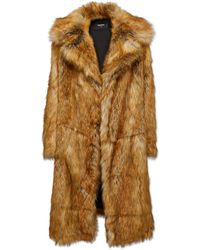 DSquared² - Single-breasted Faux-fur Coat - Lyst