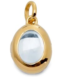Monica Vinader - April Rock Crystal Locket Necklace - Lyst