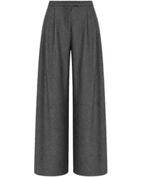 Max Mara - Flared Wool-Flannel Trousers - Lyst
