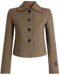 Patou - Prince Of Wales Check Long-Sleeve Jacket - Lyst