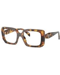Prada - Tortoiseshell-Effect Rectangle-Frame Glasses - Lyst