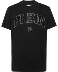Philipp Plein - Logo-Print Cotton T-Shirt - Lyst