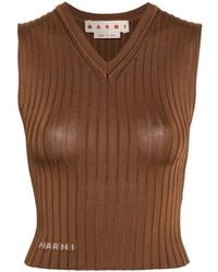 Marni - V-neck Knitted Top - Lyst