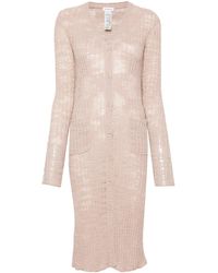 Acne Studios - Semi-Sheer Panel Ribbed-Knit Cardigan - Lyst