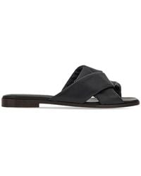 Ferragamo - Knot-Detail Leather Slides - Lyst