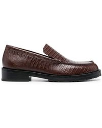 BY FAR - Rafael Embossed-leather Loafers - Lyst