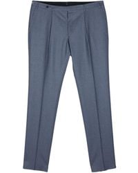 Corneliani - Wool Tapered-leg Tailored Trousers - Lyst