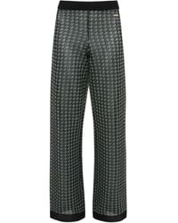 JW Anderson - Check-Pattern Logo-Plaque Trousers - Lyst