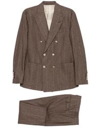 Eleventy - Double-Breasted Pinstripe-Pattern Suit - Lyst