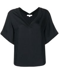 Vince - V-neck Short-sleeved T-shirt - Lyst