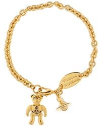 Vivienne Westwood - Ruby Small Teddy-Bear-Charm Bracelet - Lyst