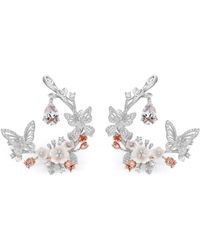 Anabela Chan - 18Kt Butterfly Garland Earrings - Lyst