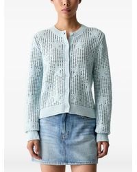 Vans - Star-Intarsia Pointelle-Knit Cardigan - Lyst