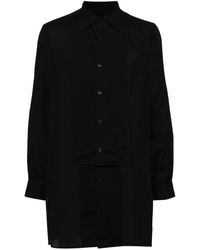 Yohji Yamamoto - Hemd Mit Doppelter Knopfleiste - Lyst